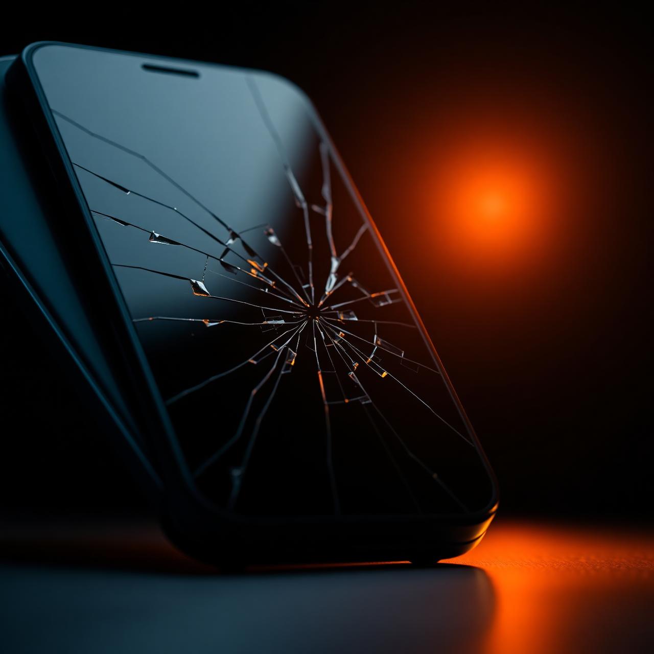 Celular com tela quebrada